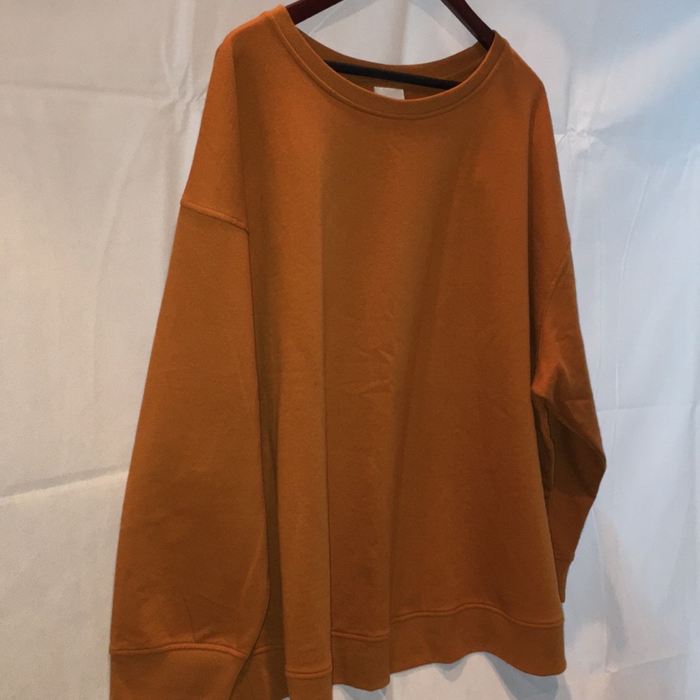 AVA & VIV Oversized Pullover Sweatshirt • Brown • Women’s 4X